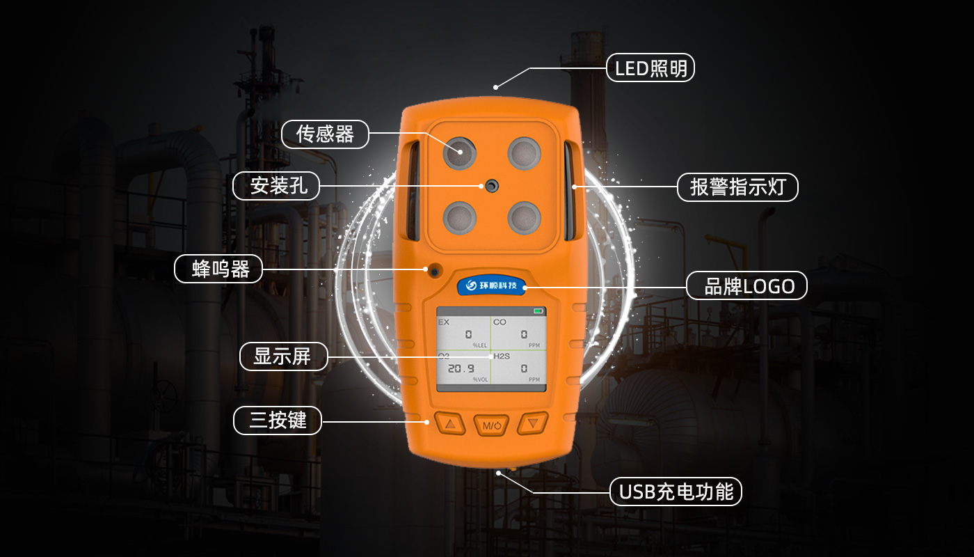 便攜式四合一氣體檢測(cè)儀-3